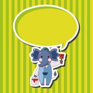 animal worker cartoon theme elements N23