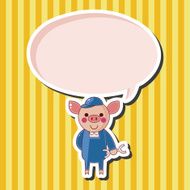 animal worker cartoon theme elements N24