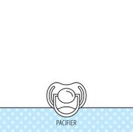 Pacifier icon Nipple or dummy sign N17