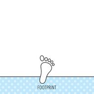 Baby footprint icon Child foot sign N7