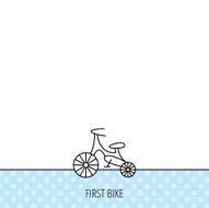Bike icon Kids run-bike sign N9