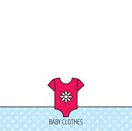 Newborn clothes icon Baby shirt wear sign N17