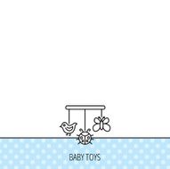 Baby toys icon Butterfly ladybug and bird sign N9