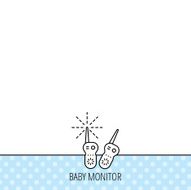 Baby monitor icon Nanny for newborn sign N8