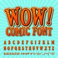 Creative high detail orange - chocolate comic font