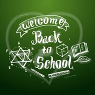 Welcome back to school background vector illustration