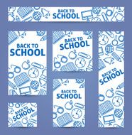 Set web of banners Back to school