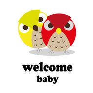 Welcome baby card vector illustration