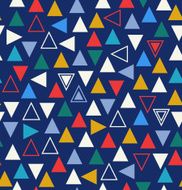 Geometric colorful seamless pattern with triangles