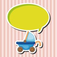 Baby carriages theme elements N26