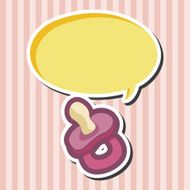 Baby pacifiers theme elements N18