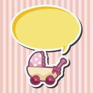 Baby carriages theme elements N27