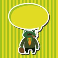 animal frog worker cartoon theme elements N3