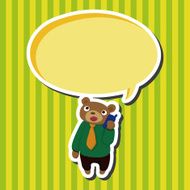 animal bear worker cartoon theme elements N11
