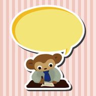 animal monkey worker cartoon theme elements N6