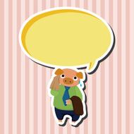 animal pig worker cartoon theme elements N7