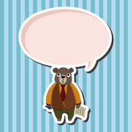 animal bear worker cartoon theme elements N12