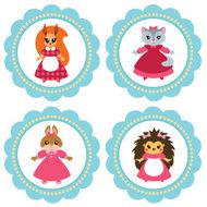 Cute baby-girl labels