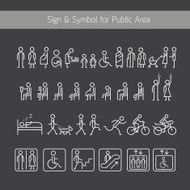 People Pictogram Signs and Symbols for Public Area