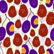 Cartoon fruit pattern N4