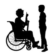 Vector silhouette of a woman N15