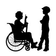 Vector silhouette of a woman N18