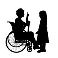 Vector silhouette of a woman N19