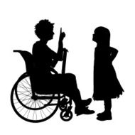 Vector silhouette of a woman N21
