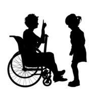 Vector silhouette of a woman N22