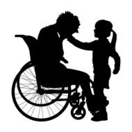 Vector silhouette of a woman N25