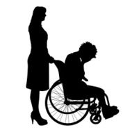 Vector silhouette of a woman N30