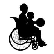 Vector silhouette of a woman N32
