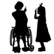 Vector silhouette of a woman N36