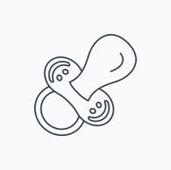 Pacifier icon Nipple or dummy sign N19