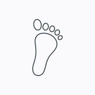 Baby footprint icon Child foot sign N8