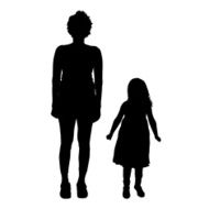 Vector silhouette of family N36