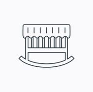 Baby cradle bed icon Crib or cot sign N16
