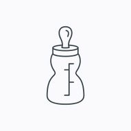 Feeding bottle icon Drink glass with pacifier N9