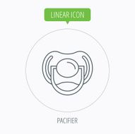Pacifier icon Nipple or dummy sign N20