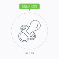 Pacifier icon Nipple or dummy sign N21