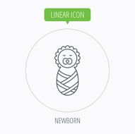 Newborn baby icon Toddler sign N10