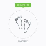 Baby footprints icon Child feet sign N10