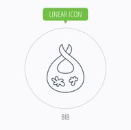 Bib with dirty spots icon Baby clothes sign N9