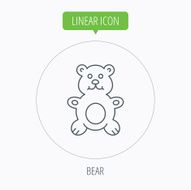 Teddy-bear icon Baby toy sign N10
