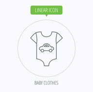 Newborn clothes icon Baby shirt wear sign N18