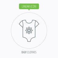 Newborn clothes icon Baby shirt wear sign N19