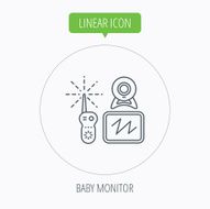 Baby monitor icon Video nanny for newborn sign N9