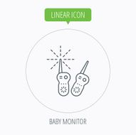 Baby monitor icon Nanny for newborn sign N10