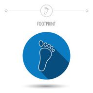 Baby footprint icon Child foot sign N10