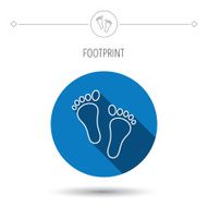 Baby footprints icon Child feet sign N11